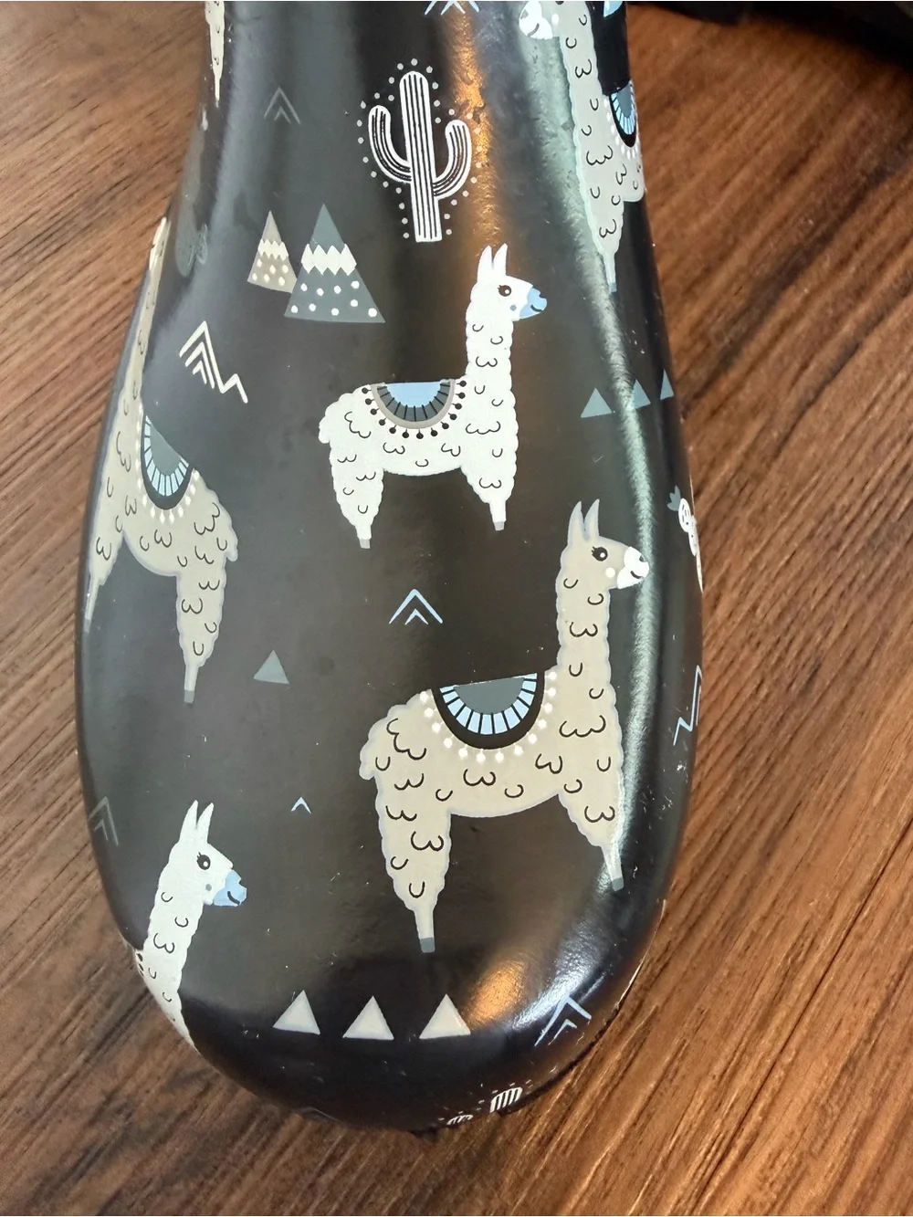 Capelli of New York Black Rain Boots with Llamas.  Size 7